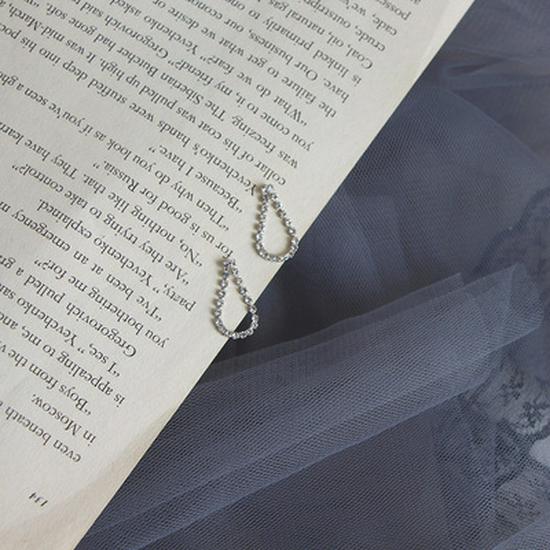 S925 Silver Needle Inlaid Diamond Long Tassel Earrings - Exaggerated European & American Style for Autumn/Winter Evenings