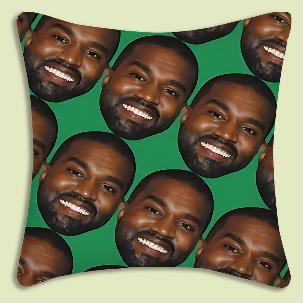 Funny Kanye West Meme Pillow Covers Cartoon Sofa Decorative Home Double-Sided Printing Short Plush Cute Cushion Cover
