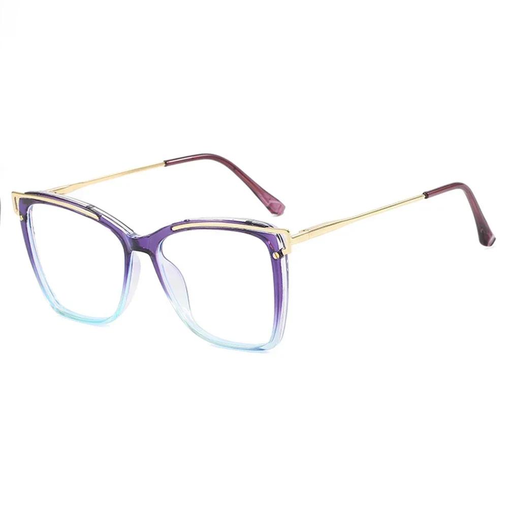  TR90 Anti-Blue Light Retro Women Glasses Frames Oversize Optical Eyeglasses Frame
