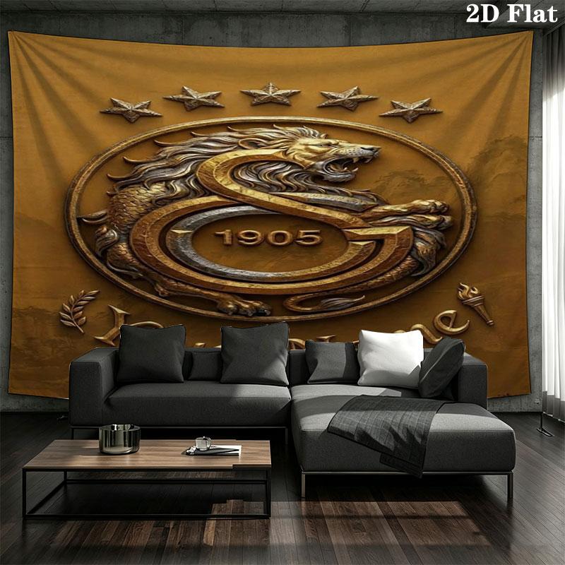 Galatasaray S Custom Name Wall Tapestry Aesthetic Wall Hanging Printed Fabric Blanket Decorative Tapestries for Bedroom Living Room Home Decor