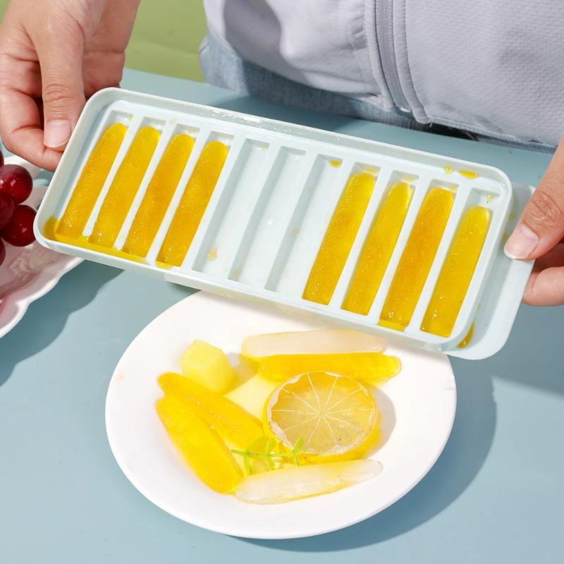 Stampo Cubetti di Ghiaccio a Barra Lunga Succo Vino Cocktail Cubetto di Ghiaccio Cilindrico Cubetto di Ghiaccio Creativo da Inserire nell'Apertura delle Bottiglie di Bevande