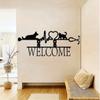 Vintage Metal Wall Art Vet Clinic Sign Heartbeat Cat Dog Welcome Plaque Rustproof Durable Gift