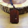 Handmade Lightning-Struck Jujube Wood Pendant Ghau Amulet Box with Pixiu Design