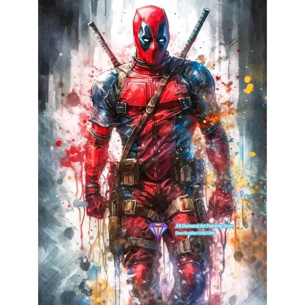 

Deadpool s Heart-warming/Bie s Famous Scene Diamond Painting Full of Diamonds Handmade DIY Full Diamond and Gem Sticker Home Decoration Painting Round 20x30cm