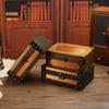 Vintage Wooden Keepsakes Chest with Lock Mechanism Antique Jewelry Storage Box Lockable Small Accessories Container