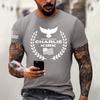 Fashionable Round Neck Short Sleeve Work Clothes Printed Tops For Mens Summer Tops