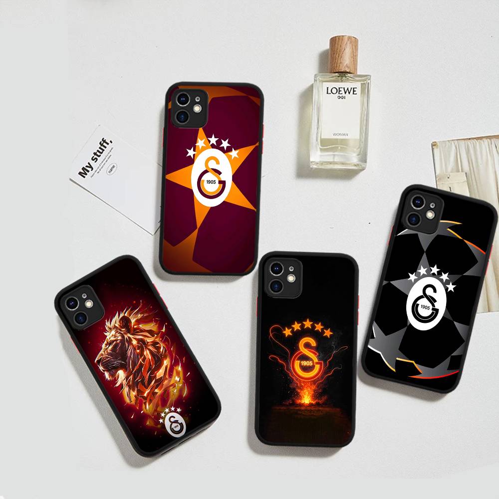 Fotbalový tým Galatasaray Pro Silikonový matný kryt na telefon Pro iPhone 16 Pro Max 15 14 13 12 11 X XS MAX