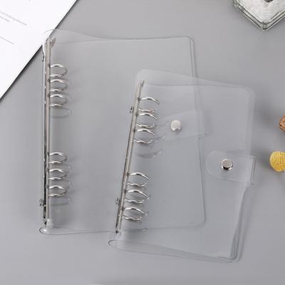 Przezroczysty Plastikowy A5 Bindowanie na Kółka Luźne Kartki Klips do Dokumentów Planer Agenda Notes Szkolny Biurowy Artykuły Papiernicze Organizer na Pliki