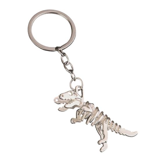 

Goth Core Dinosaur Keychain Glow Skull Skeleton with Metal Chain, Y2K Grunge Accessories for Backpack & Keys срібний
