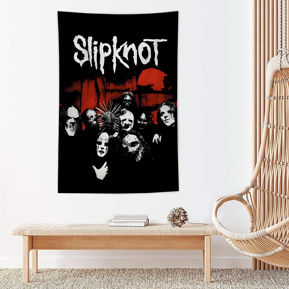 Rock Band Sslipknotses Tapestry Microfiber Wall Hanging For Bedroom Living Room Decor Outdoor Festival Garden Bar Background