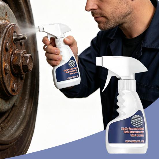 Rust Remover Spray for Metal Easy Spray Application Fast-Acting Steel Rust Remover Heavy Duty Metal Cleaner for Tools Auto Parts Stainless Steel Iron