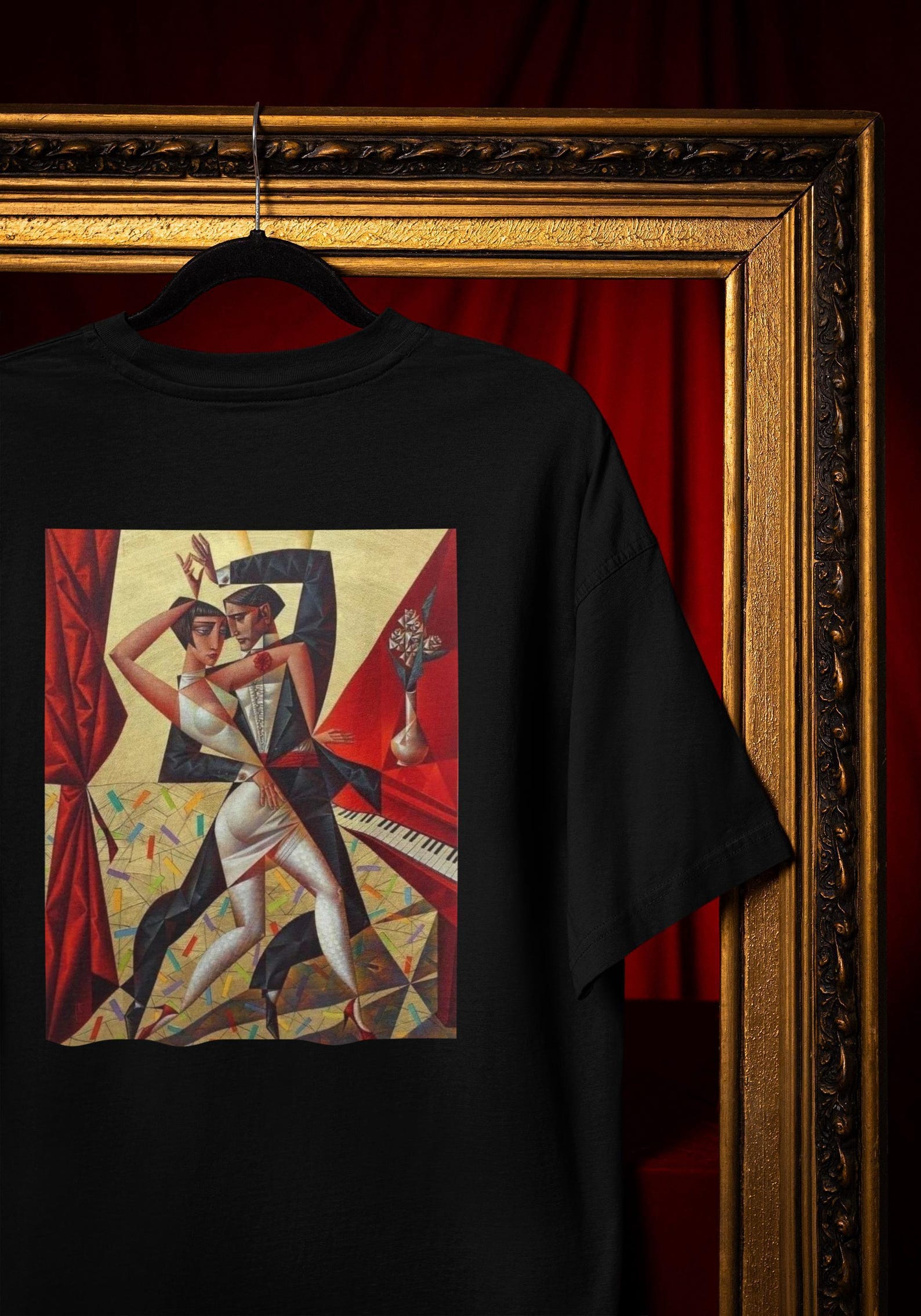 Art Deco Dance Couple Tee - Vintage Jazz Graphic Shirt Comfort Colors® 4XL