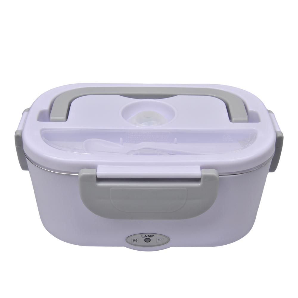Electric Heated Lunch Box, Car Picnic Food Heating Heater, Stainless Steel Food Warmer Container Dual Use