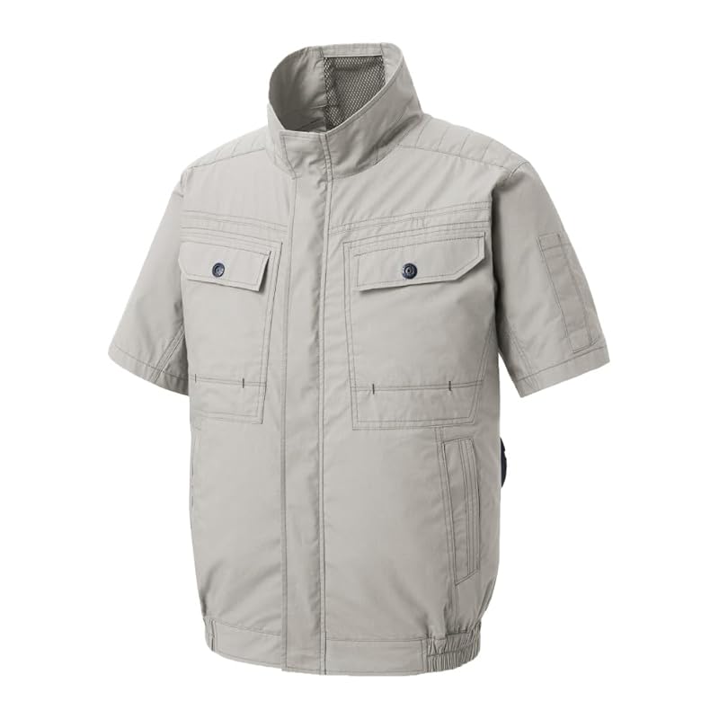 

[Sun-S] air conditioning fushin clothes short sleeve blouson Clothes only/with original sticker [KF92450] (3L, 6.Stone gray)