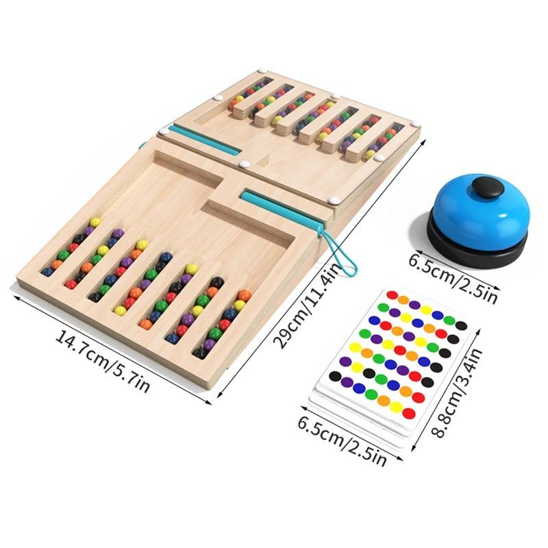 Wooden Battle Magnetic Shape Matching Maze Board Montessori Geometry Color Cognition Education Toy Color Matching EarlyEducation