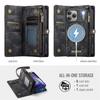 CaseMe Magnetic Flip Leather Phone Case for iPhone 17 Pro Max 17 Air 16 16E 15 Plus 14 13 12 11 XS X XR SE 2022 Zipper Wallet Card Back Cover Coque