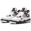 Paris Saint-Germain X Air Jordan 4 Retro Bordeaux Unisex Sneakers White Neutral-Grey Black CZ5624-100