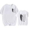 Anime T-shirt New Cross-border Animation Printed Wings Casual Large Size Men's Pure Cotton Loose T-shirt Men's