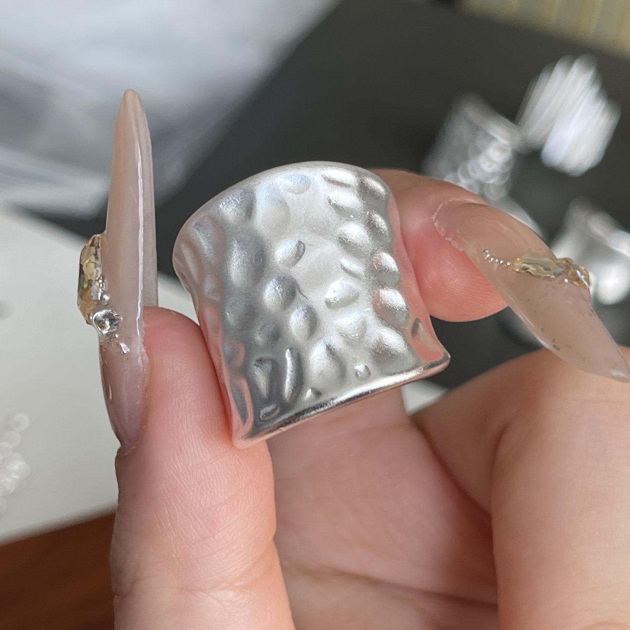 

925 Sterling Silver Rings For Women Geometric Fine Jewelry Finger Adjustable Simple Wide Sqaure Ring For Party Birthday Gift resizable