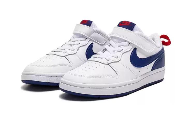 Nike Low 2 Low Top Skateboard Shoes White Blue Red Children Aged 3 7 Years Old BQ5451-113