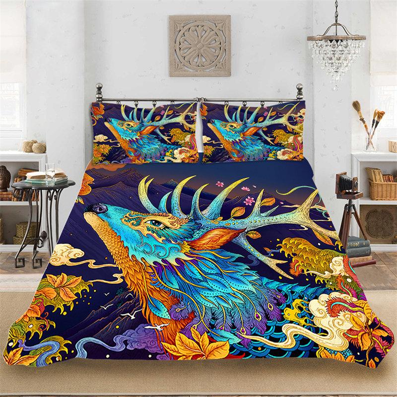 Geometric Duvet Cover Set Psychedelic Swirl Eyes Bedding Set Microfiber Colorful Abstract Pattern Quilt Cover With Pillowcases