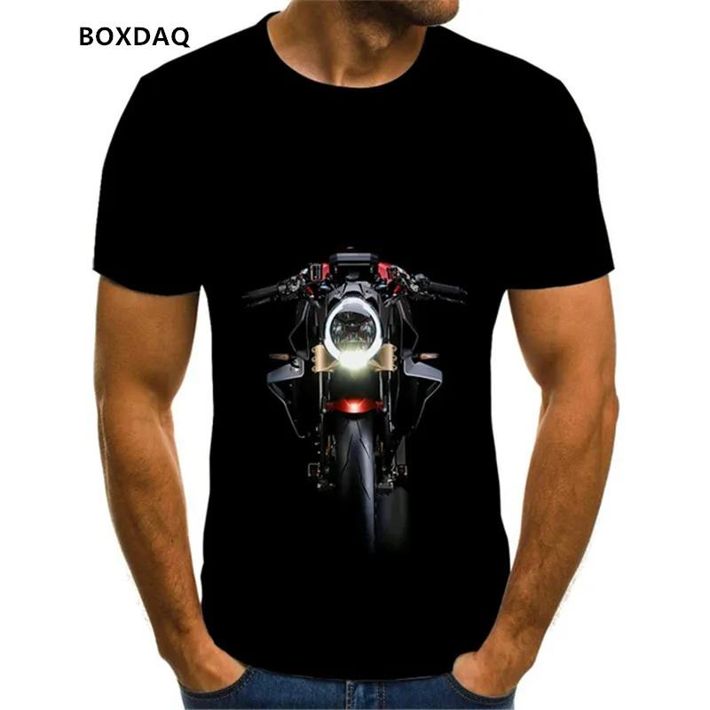 Men's Motorcycle Cool Racing Driver T-Shirts Summer Short Sleeve 3D Print Moto & Biker Street Style Male Tees 6XL Plus Size Tops
