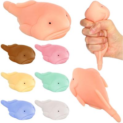 Mačkací hračky Blobfish, Squishy stresové míčky, Zábavné zvířátko pro úlevu od stresu, Senzorická hračka, Fidget hračka pro děti, dospívající, dospělé, Party drobnosti