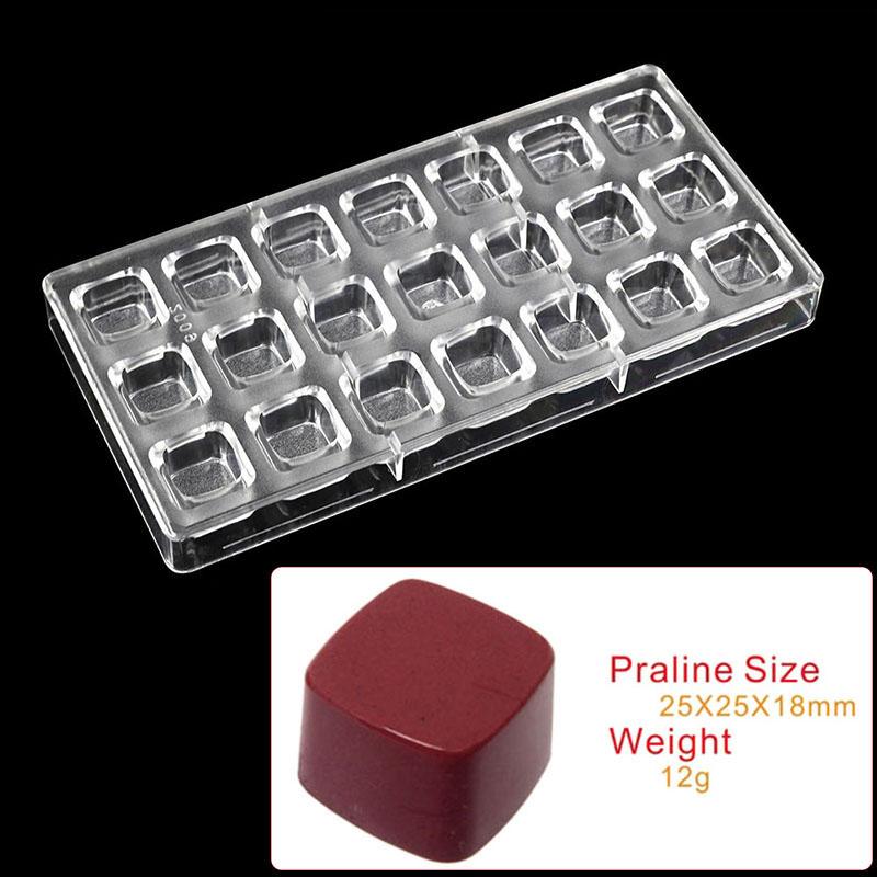3D Polycarbonate Chocolate Mold For Baking Candy Bar Mould Sweets Bonbon Chocolate Cake Decoration Confectionery Tool Bakeware