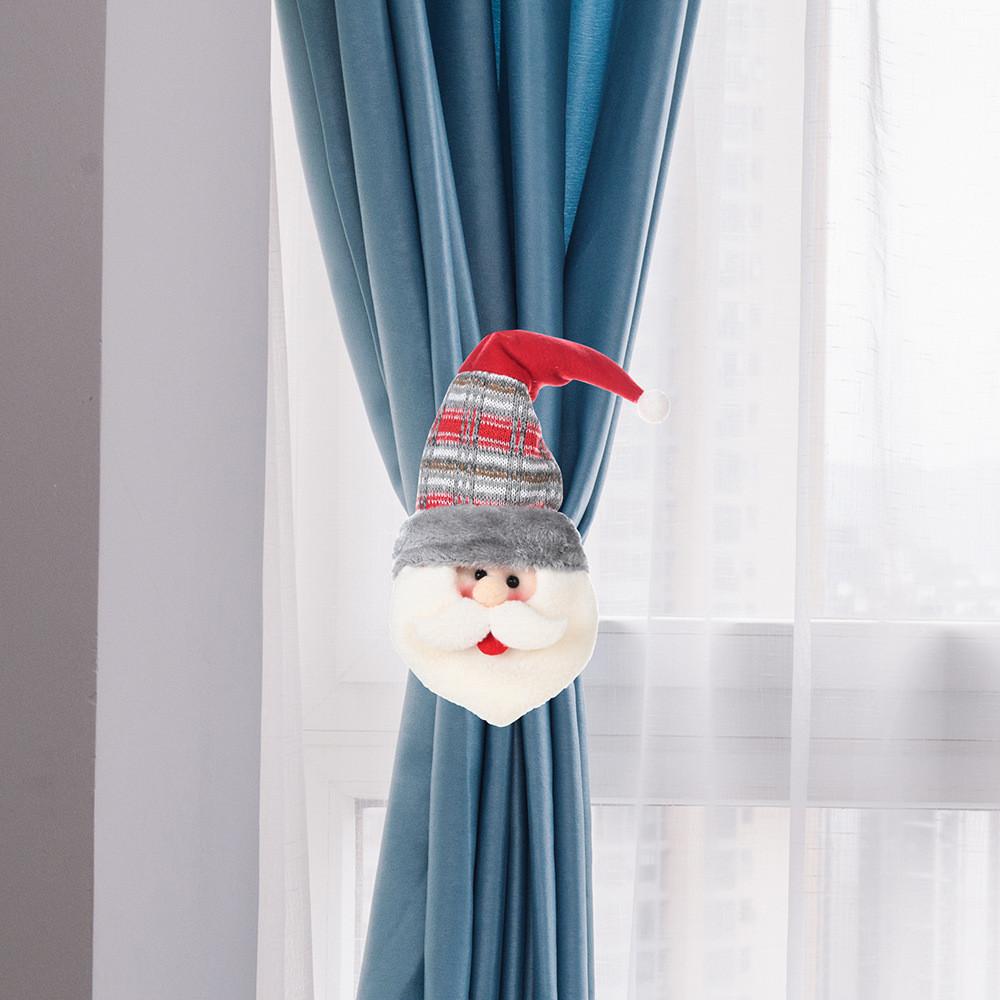 Festliche Weihnachts-Raffhalter mit entzückenden Weihnachtsmann-, Schneemann- und Rentier-Motiven