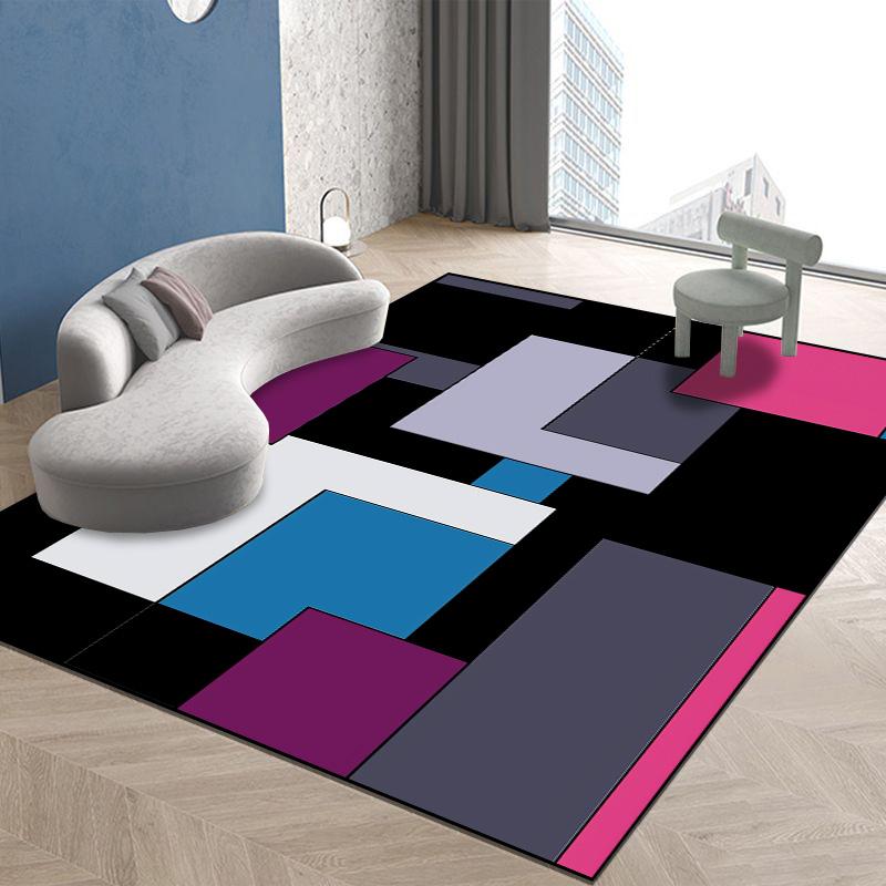 Moderne Teppiche für Wohnzimmer Geometrisches Dekor Mehrfarbiger Teppich Zuhause Sofa Bereichsteppiche Schlafzimmerdekoration Weiche Matte