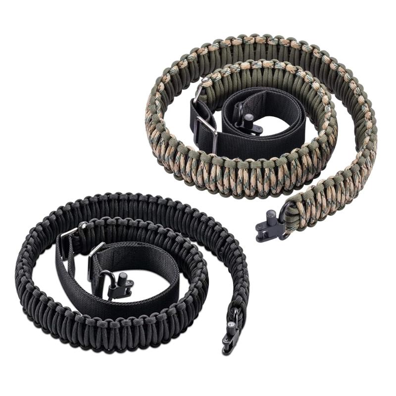 Two-Point Paracord Sling with Swivels Adjustable Nylon Tactically Rifles Strap