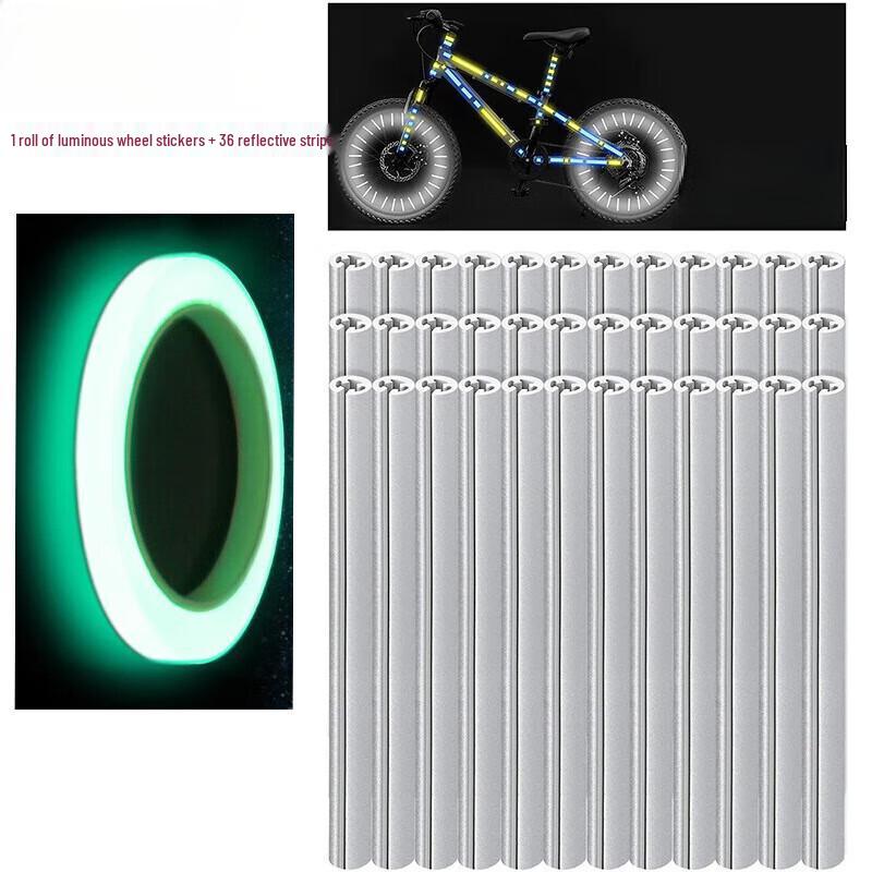 

Bicycle Spoke Reflective Strips & Luminous Wheel Stickers Kit
