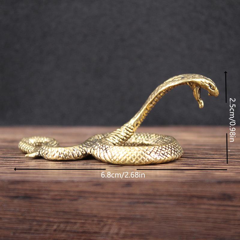 3 Styles Vintage Brass Mini Snake Antique Bronze Decor Figurines For Interior Decoration Desktop Ornament Tea Pet Home Decor