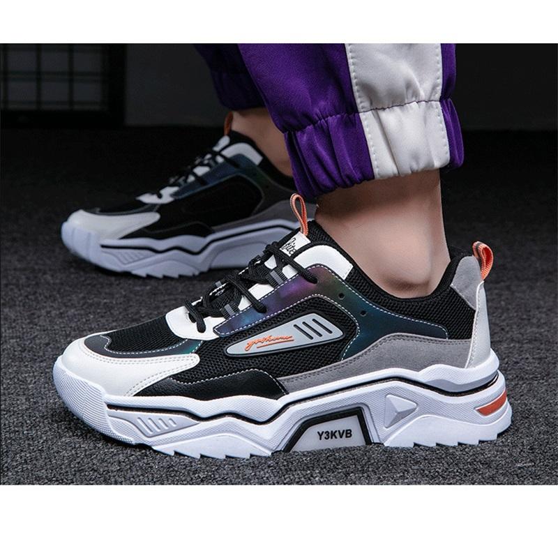Men's Shoes Breathable All-match Mesh Sports And Leisure Youth Increased Daddy Shoes