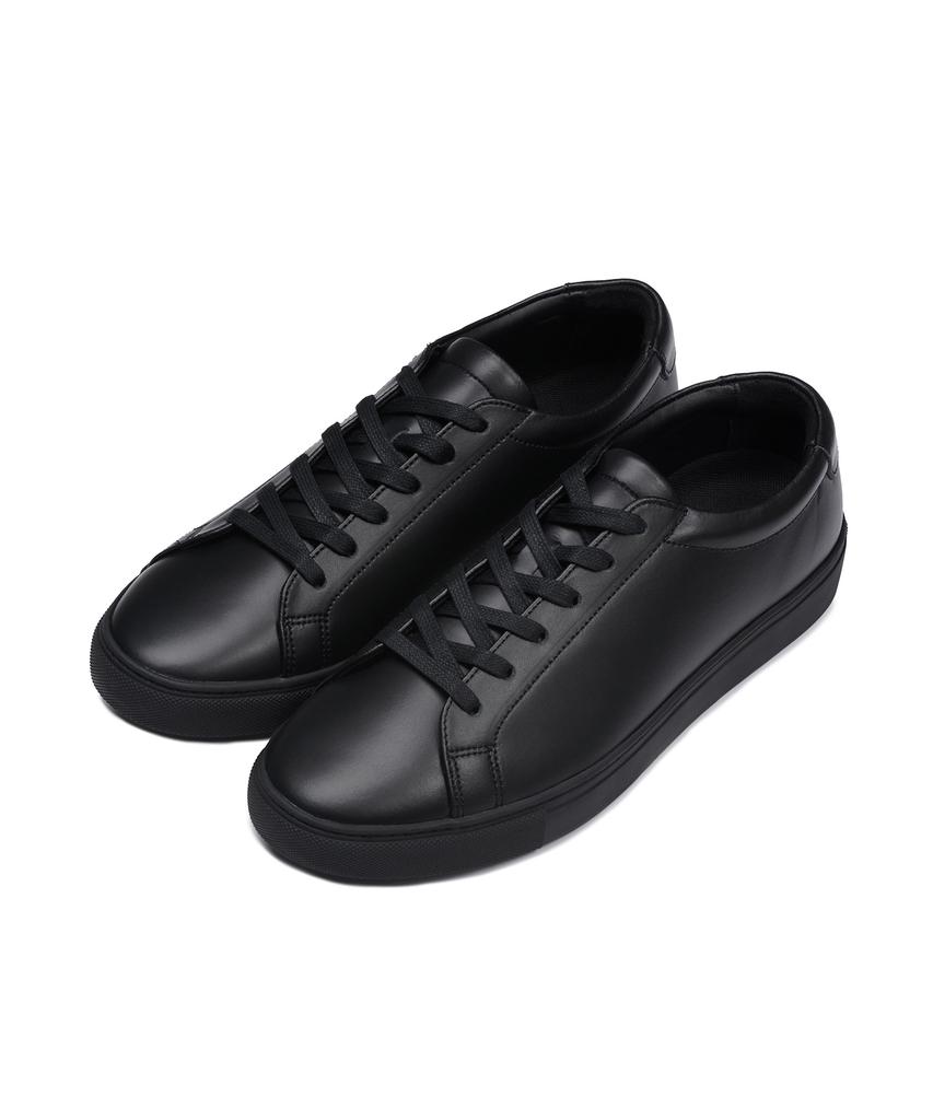 Musinsa Standard Leather Court Sneakers [Black]