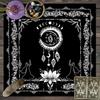 1 stuk Tarotkaart tafelkleed, mystiek runen astrologie altaarkleed, heksenhut decoratie tafelkleed, kaartspel tafelkleed