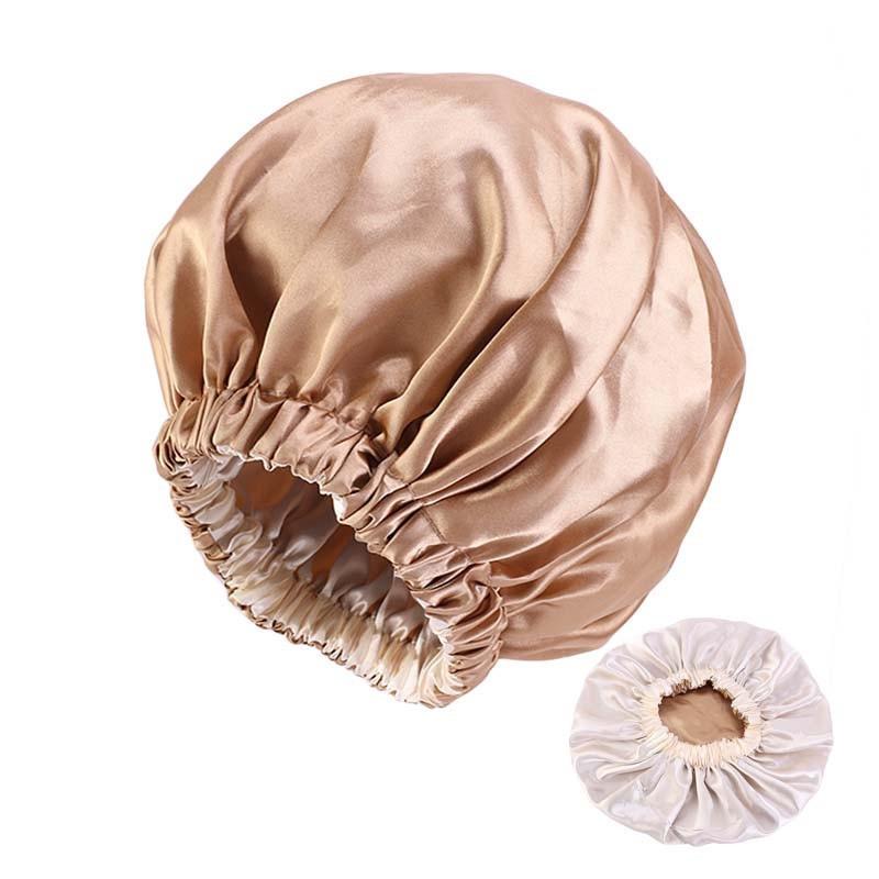 Custom Silk Sleeping Bonnets Double Layer Reversible Hair Bonnet for Men