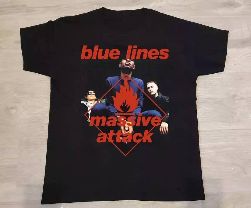 Massive Attack Blue Lines T-Shirt Unisex Cotton Tee All Size S-2345XL Unisex T-Shirt XXXL