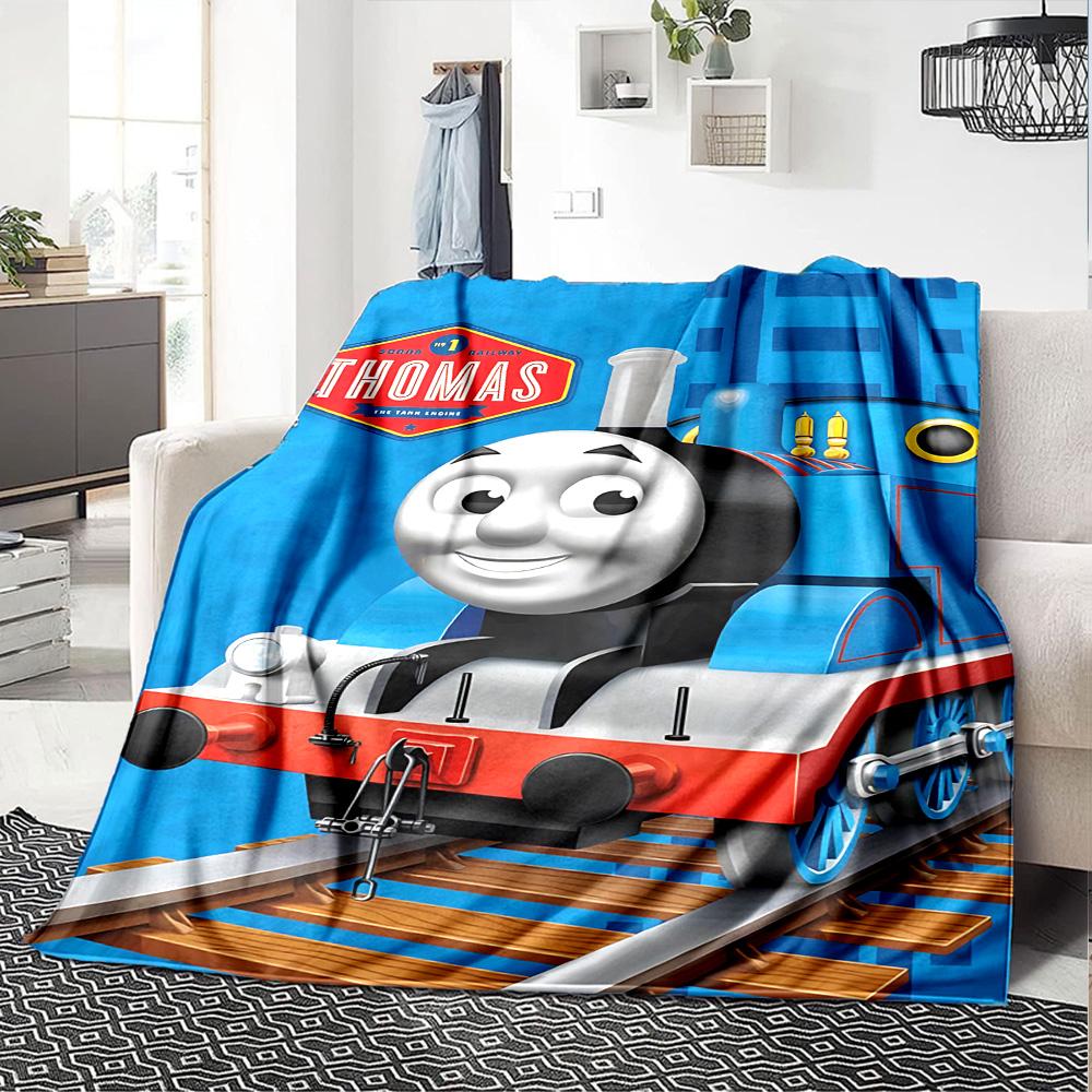 1pc Thomas Friends Engines Adventure Flannel Blanket for Super Soft Cute Comfort Blanket for Travel Bedding Couch Sofa Blanket Y73017