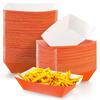 50Pcs Colorful Paper Food Boat Trays Disposable Paper Boats Containers Mini Kraft Food Serving Tray Boats Birthday Wedding