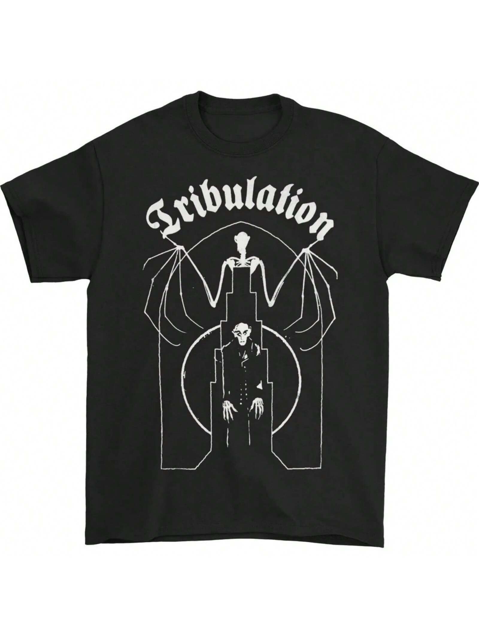 Tribulation Bat T-Shirt Peripheral Clothing Pattern Printing Summer Luxury Brand Cotton unisex s And Wounisex s T-Shirts Short Sleeves S разноцветный