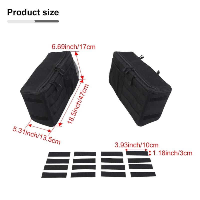 Trunk Rear Window Side Organizer Storage Bag Organizer Fit For Chery JETOUR T2 2023 Up For Jetour Shanhai T2 2024 Up Stowing Tidying Car Accessories