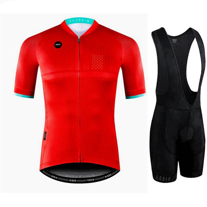 Men's Short-sleeved Overalls Shorts Cycling Suit Sweat-absorbing and Quick-drying