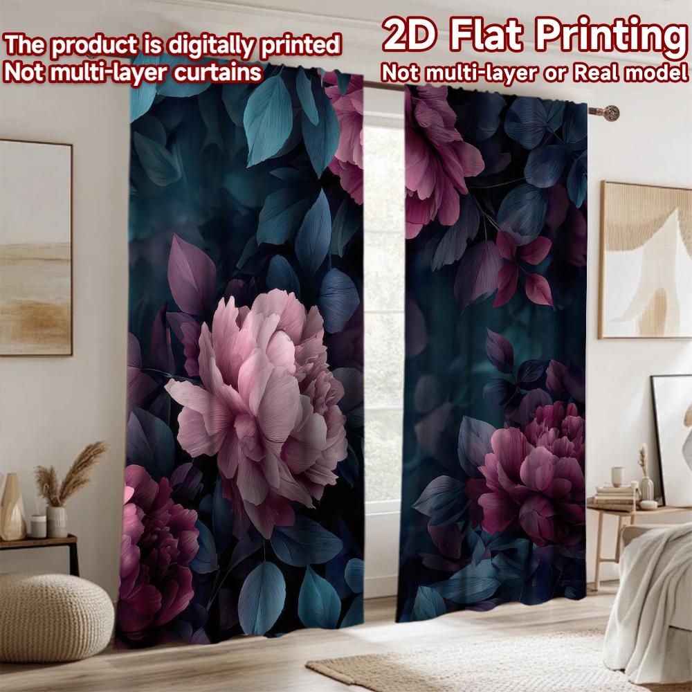 2D flat Photography Backdrop Popular Background Banner Dark Floral Arrangement 100% Polyester Party & Holiday Decor Perfect