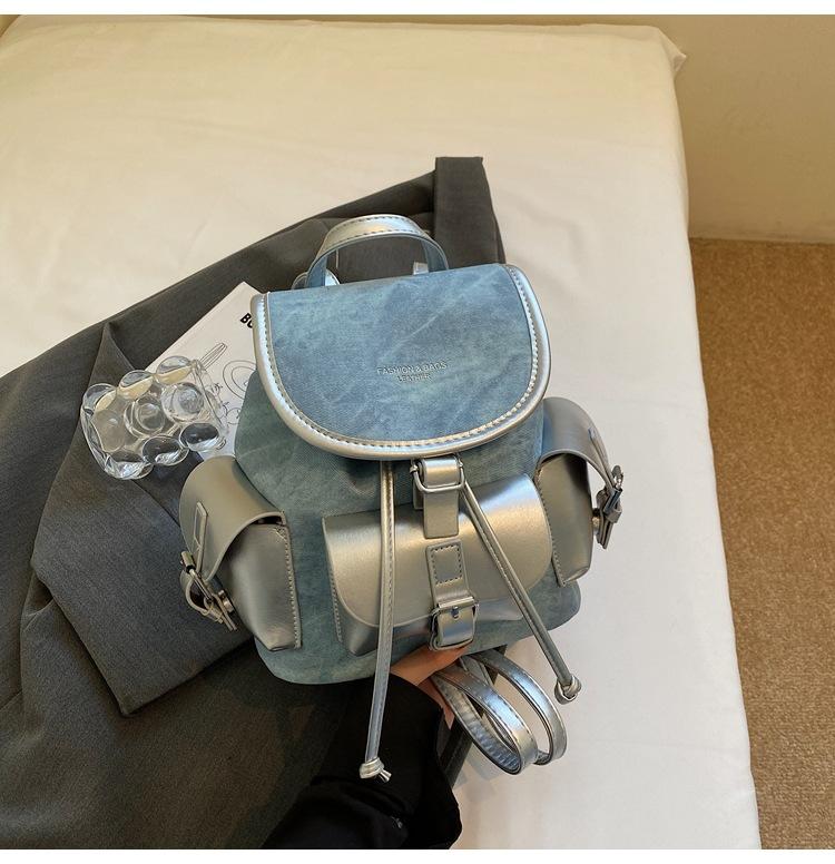 Retro Backpack Women's 2025 New Trendy Korean Version Fashionable Versatile Draw Bag Large Capacity Travel Backpack Women's Bag