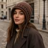 Ear Protection Knitted Beanie Hat Thickened Woolen Hat New Knitted Earmuff Hat  Women