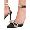 Where's That From Damen/Damen Fanen Bow Diamante Stiletto Heel High Heels