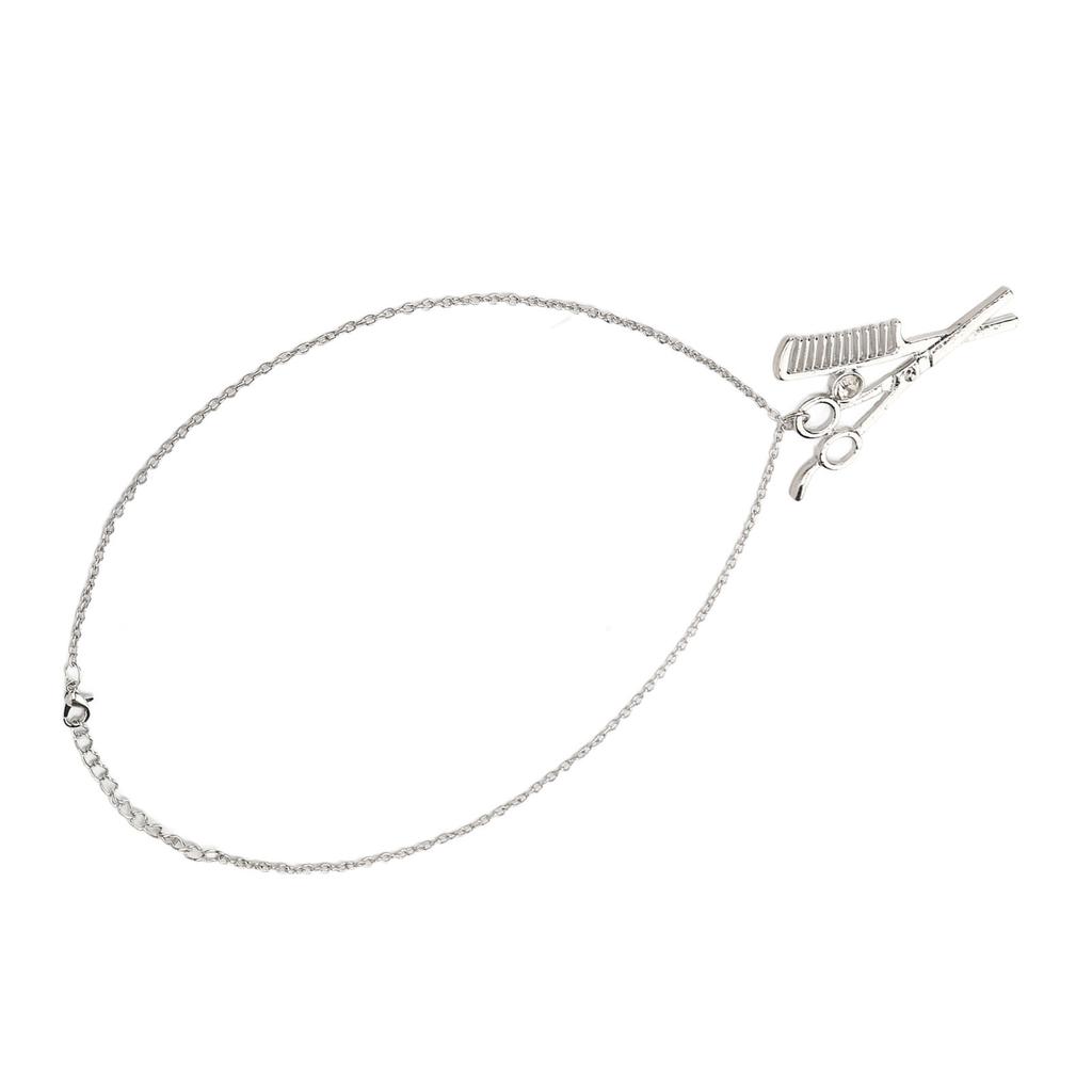 Sax Kam Hänge Halsband Legering Sax Kam Prydnader Utsökt Hår Stylist Hänge