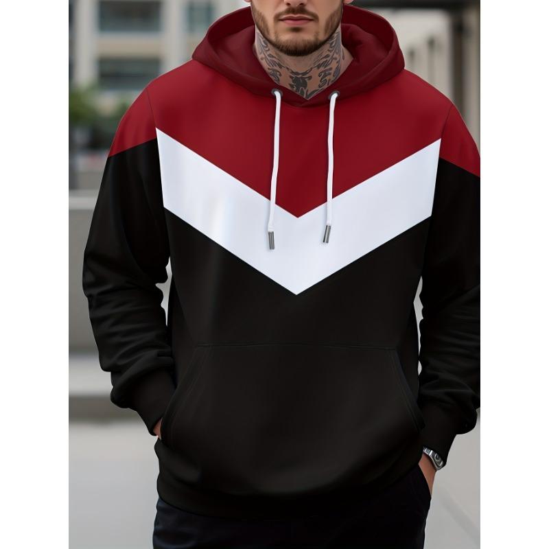 Men's Creative 3D Polish Pattern Printed Hooded Sweatshirt Spring and Autumn Men's Hooded Top