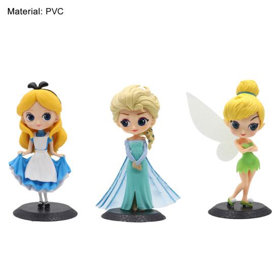 Action Figure Skin-friendly Exquisite Craft PVC Disney Princess Figurine Model Statue for Children